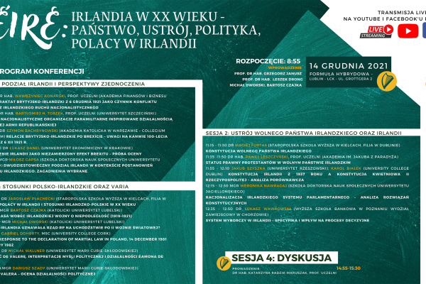 Zdjęcie 1 z 1: Nationwide conference on Irish statehood in the 20th century